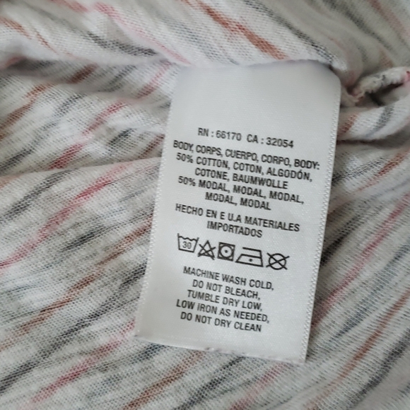 Anthropologie t.la Striped Over sized V neck Tee - Picture 6 of 8